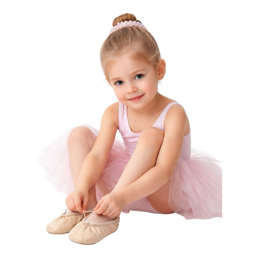 ABT American Ballet Theatre Starlight Ballet Shoes Nude Leather Size 1.5 Girls S